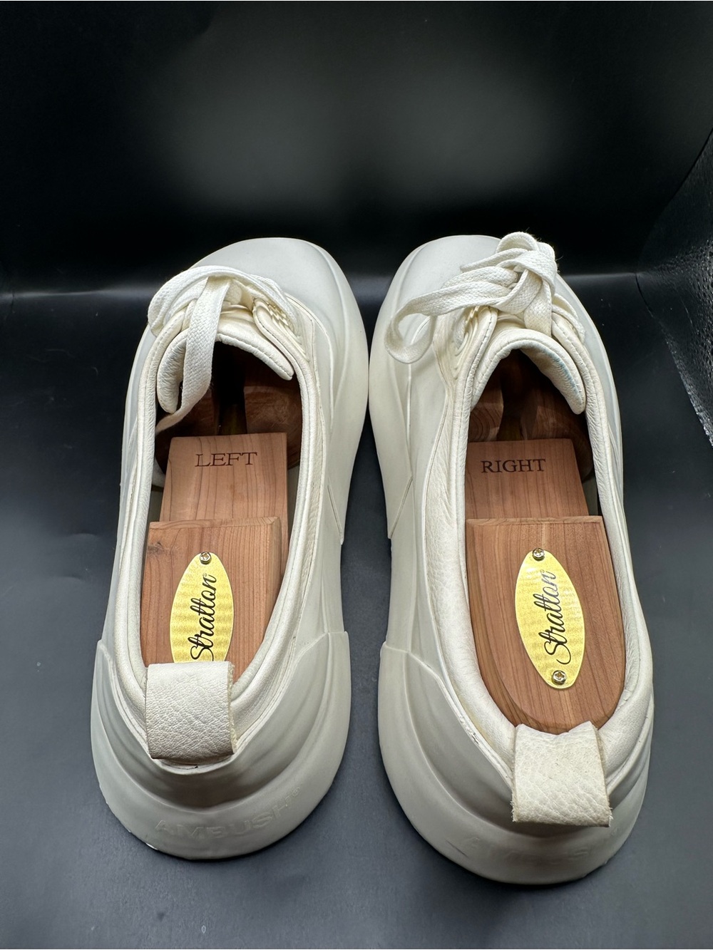 Ambush Minimalist Leather and Rubber White Platform Sneakers EU44 - Picture 7 of 13